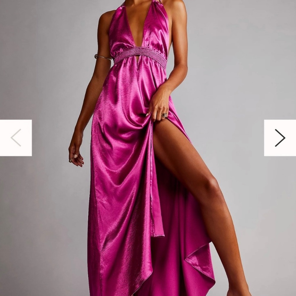 Free People Look Into the Sun satin gown
